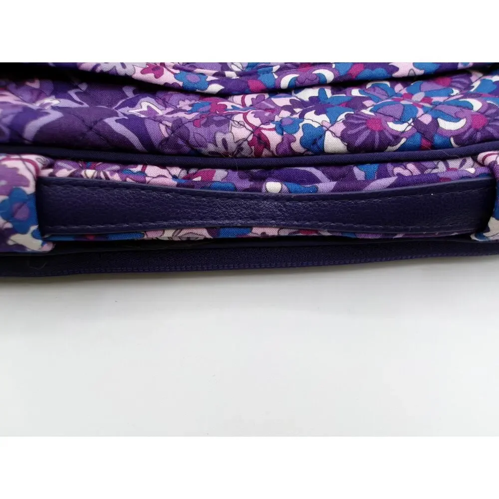Vera Bradley Quilted Purple Regal Rosette Laptop Sleeve Tablet Case Organizer